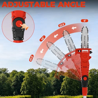 SHOHO Cordless Pole Saw Compatible with Milwaukee M18 Battery (Tool Only)