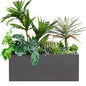 38Lx15Wx15H Rectangular Metallic Planter Box for Outdoor Indoor Plants - color: Gray