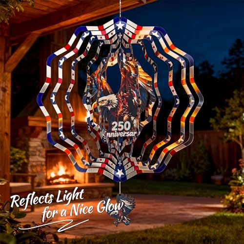 250th Christmas Ornament American Eagle 12 Inch Wind Spinner - size: American Eagle