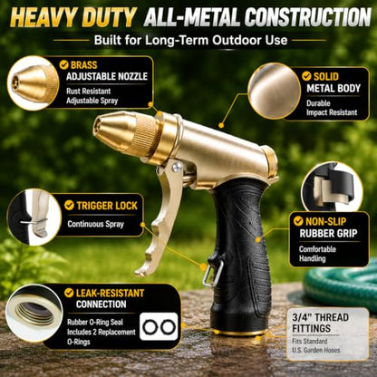 Garden Hose Nozzle, Heavy Duty Hose Nozzle