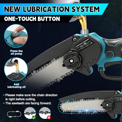 4-in-1 6" Pole Saw & Pruner Kit 8.5FT Extension 2x 21V Battery