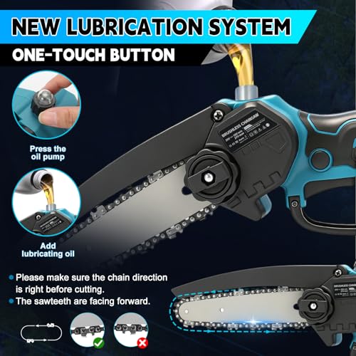 4-in-1 6" Pole Saw & Pruner Kit 8.5FT Extension 2x 21V Battery