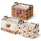 Britimes Fall Football Storage Baskets for Gift, Toy Storage Bins Box 3Pack - color: Fall Football