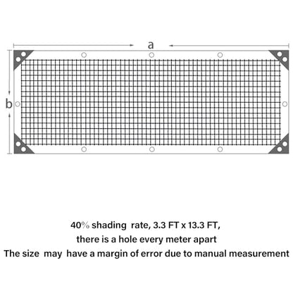 winemana Black Shade Cloth, 3.3 x 13.3 FT Mesh Tarp for Garden Greenhouse - size: 40%-3.3 FT x 13.3 FT