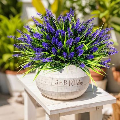 48 Bundles Artificial Lavender Flowers Outdoor UV Resistant, Purple - color: Purple, size: 48PCS