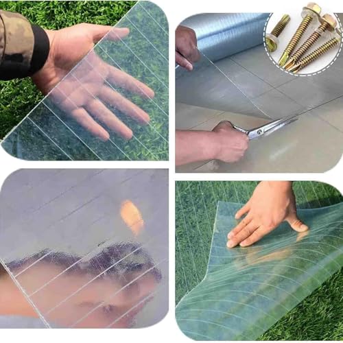 Polycarbonate Roofing Sheet, 3.3X16.4FT Clear Greenhouse Panels - size: 3.3X16.4FT