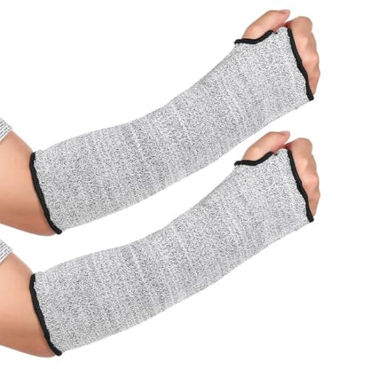 1 Pairs Cut Resistant Sleeves, Protective Arm Sleeves Gray