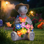 Solar Turtle Garden Decor Statue 8 LED , Outdoor Ornament for Yard Lawn