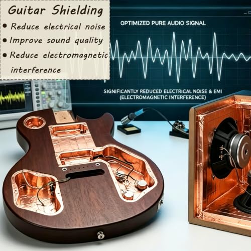Copper Foil Tape (2inch X 33 FT) with Conductive Adhesive for Guitar and EMI Shielding, Crafts, Electrical Repairs,Grounding,Easy to Bend & Tear by Hand, Versatile Use