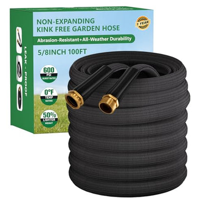 Garden Hose 100FT, Non-Expanding Water Hose Ultra Lightweight - size: 100FT