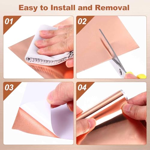 MECCANIXITY 20PCS Copper Foil Thin Tape Sheet 4" x 5" Copper Metal - size: 4"(100mm) W x 5"(125mm) L