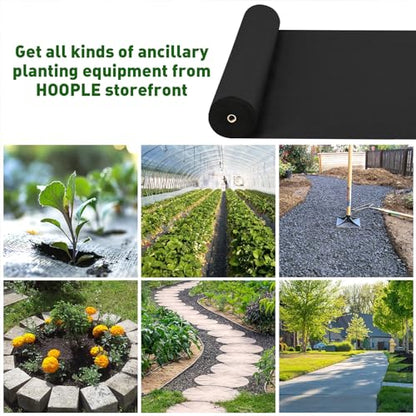 HOOPLE Non-Woven Premium Garden Weed Barrier Landscape Fabric Durable & Heavy-Duty Weed Block, Easy Setup & Superior Weed Control (3.2oz 4 * 50ft) - size: 3.2 oz – 4 ft x 50 ft