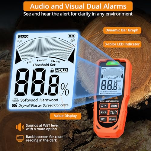 Neoteck 6 in 1 Moisture Meter-Wood Wall Concrete Drywall Plaster Screed