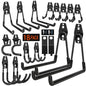 18 Pack Garage Hooks Heavy Duty - Anti-Slip Coating - color: Black, size: 18pack