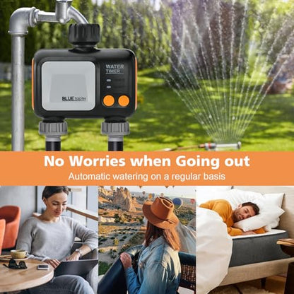 Smart WiFi Water Timer for Garden Hose, 2 Zone Sprinkler Timer - style: 2 Outlets