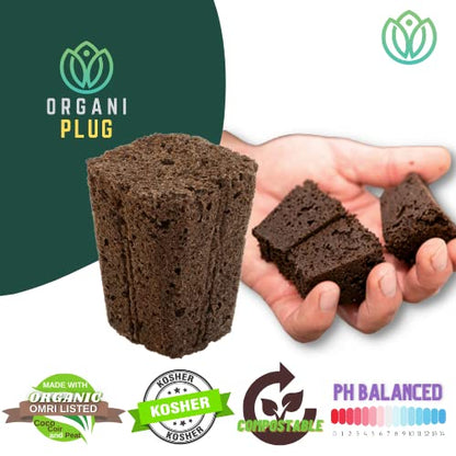 VPS OrganiPlug Hydroponic Seed Starter Plugs, 2000 Pack, Rapid Root Planting Pods for Seedling, Clone, Cutting, Promotes Plant, Flower, Vegetable Growth w/Organic Soil Ingredients, Fits Standard Tray - size: 2000 Pack