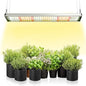 CANAGROW CG-400 LED Grow Lights for Indoor Plants, Upgraded Full Spectrum Plant Light with 5000K 3000K Daylight + 660nm Red Hanging Growing Lamps for Seed Starting Seedlings Succulents Vegetable - color: Silver