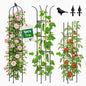 OTOSUNNY Garden Obelisk Trellis for Climbing Plants Outdoor, 6.3 ft Tall Trellis for Roses Clematis Jasmine Ivy Flower Light Climbing Vines Potted Plant Support, Patio, Yard, Black, 2PCS - size: 1 pack 75.6 in