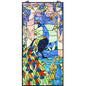 Bieye W10096 Peacock Tiffany Style Stained Glass Window Panel, 19.5Wx40.5H - size: 19.5Wx40.5H Rectangular