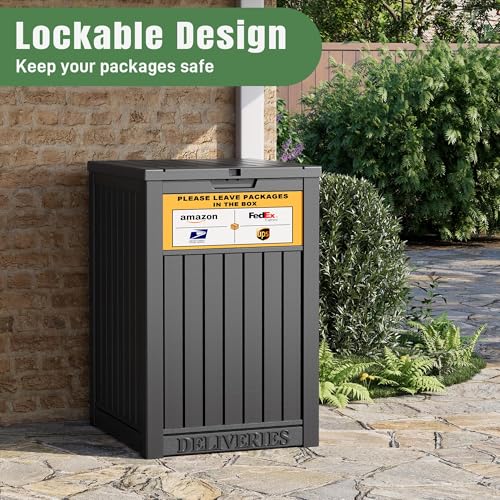 Package Delivery Box for Outside, Classic Black - color: 021 Classic Black