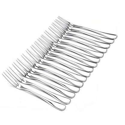Crab Stainless Steel Forks, 5 Inches, 15Pcs - size: Silver