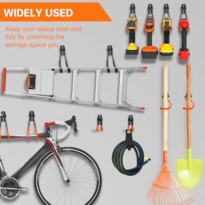 HUPBIPY 18 Pack Garage Hooks Heavy Duty, Wall Mount Ladder Hooks - color: 18 Pack Black