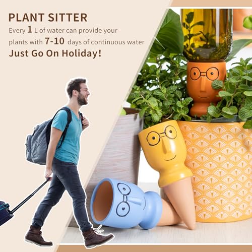 4 PCS Terracotta Watering Spikes, Self Plant Watering Globes