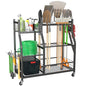 Ultrawall Garden Tool Organizer Stand, Garage Tool Storage Rack with Wheels - size: Large