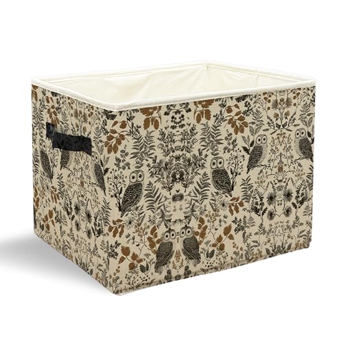 Owl Storage Basket Bin - color: Zoon owls