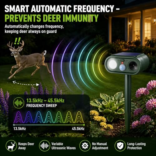 USB Charge Sonic Fortress Pro Deer Repellent Devices,2026 Upgraded