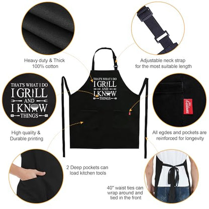Kaidouma Funny Grilling Aprons for Men - Men's Cooking Chef BBQ Grill Apron - color: That's What I Do I Grill