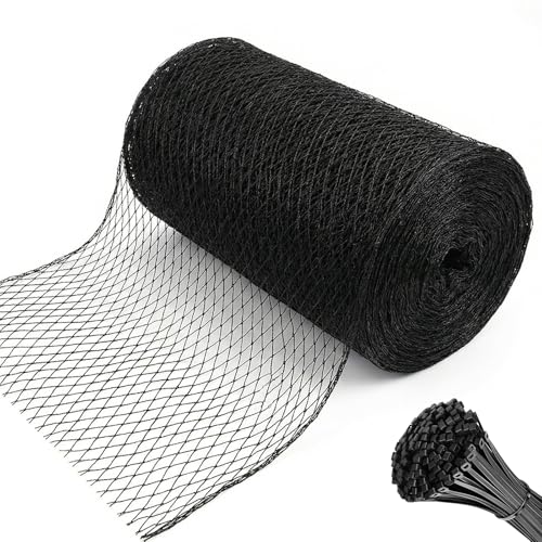 25 x 50 FT Bird Netting,1" Mesh Garden Netting,100PCS Zip Ties - size: 25 x 50 FT
