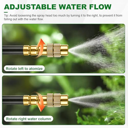 30FT Drip Irrigation System, 1/4" Garden Watering Misting System for Plant - size: 30FT