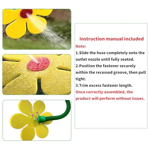 Crazy Daisy Sprinkler Funny Rotating Flower Sprinkler for Dogs - color: Yellow
