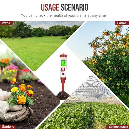 Digital pH Meter with Calibration Kits for Soil Water Food