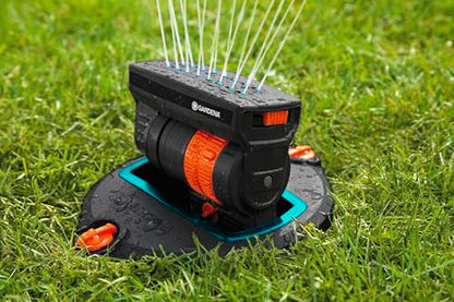 Gardena OS 140 pop-up Rectangular Sprinkler: Sprinkler System for Square and Rectangular Areas up to 140 m² in Size, Fitted Flush to The Ground (8223-20)