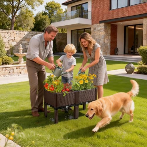 Elevated Garden Planter, Modular Raised Bed for Vegetables & Herbs