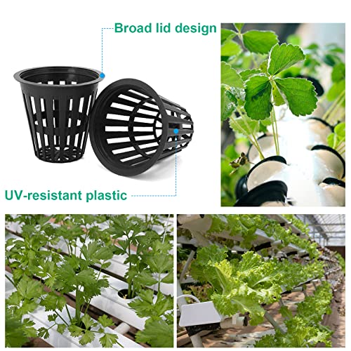 2 Inch Hydroponic Net Pots with Plant Labels 50-Pack - size: 2 inch 50 packs