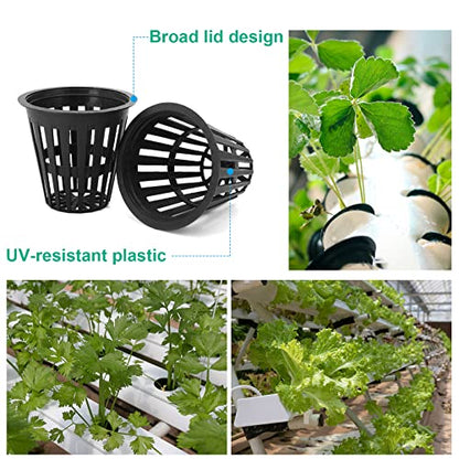2 Inch Hydroponic Net Pots with Plant Labels 50-Pack - size: 2 inch 50 packs