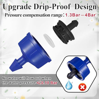 60Pcs 1 GPH Drippers Pressure Compensating Irrigation Emitters - color: 60 PCS 1GPH