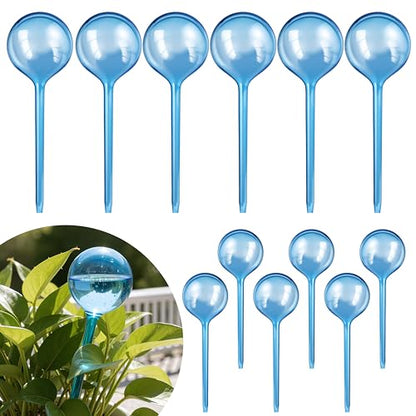 Soilagua 12-Pack Plastic Plant Watering Globes, Self Watering Spikes - size: M + S – 12 Pack