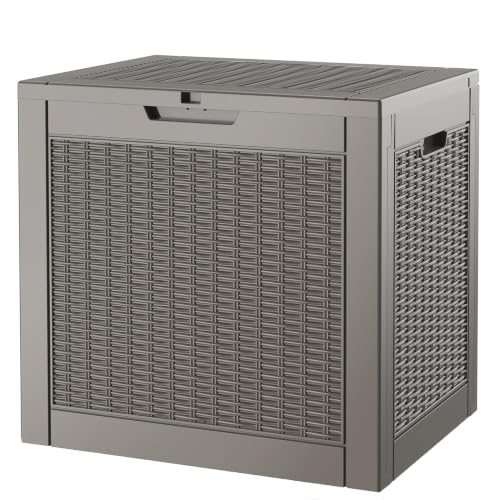 Outdoor Storage Waterproof Deck Box for Patio (36 Gallon, Grey) - color: Grey, size: 36 Gallon