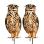 2PCS Flat Fake Owl Plastic Owl to Scare Pigeon for Balcony - color: Brown Owl