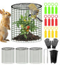 Plant Protector from Animals, 4 Pack 16”x 16" Wire Cage Cloches