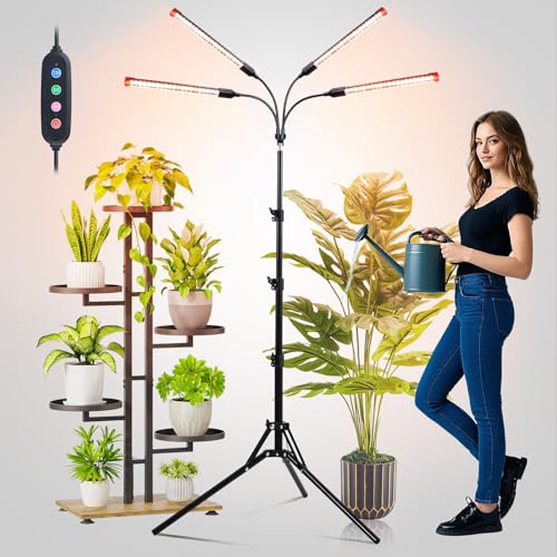 FECiDA Gamechanger 36W Bright Stand Plant Lights for Indoor Growing - size: 4-Tube
