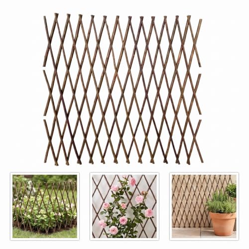 Expandable Willow Trellis & Willow Fence Panel for Climbing Plants,78x20 in - size: 20" x 78"