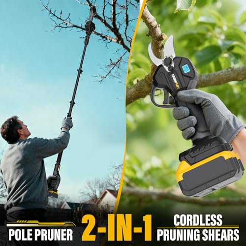 2-in-1 Pole Pruner & Shears Compatible with Dewalt 20V MAX (Tool Only)