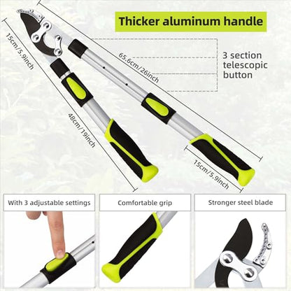 YRTSH Loppers for Tree Trimming Heavy Duty, Extendable 21-26" Branch Cutter - style: Loppers Effortless Pruning