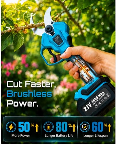 SEESII Electric Pruning Shears 4 Modes, 1.8” Cut Electric Pruners Cordless