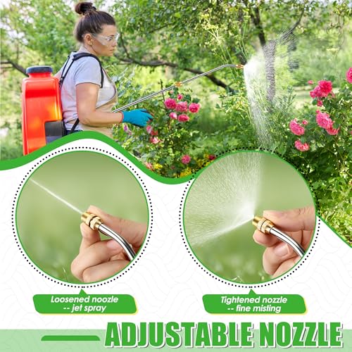 Enhon Extendable Sprayer Wand with Adjustable Nozzle, Filter & PVC Hose - size: 11.4 In